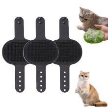 Meowvo Silicone Grooming Strap Pad for Cats & Dogs – 2-in-1 Self-Groomer, Compatible with Climbing Frames & Tables, Black