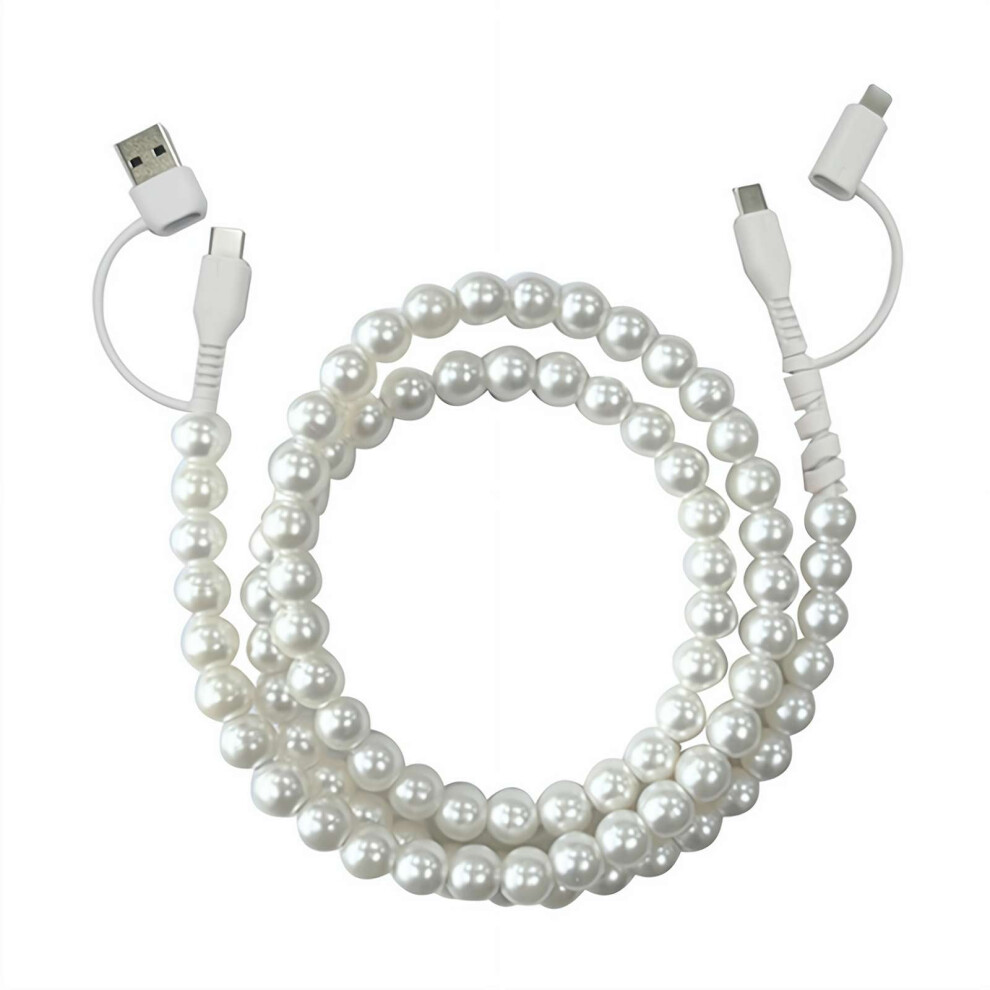 Beaded Charging Cords, 4-In-1 Beaded Charging Cord&Fast Charging Cable Multi Charging Cable For Multi-Device Use-3.3Ft 9464372763818