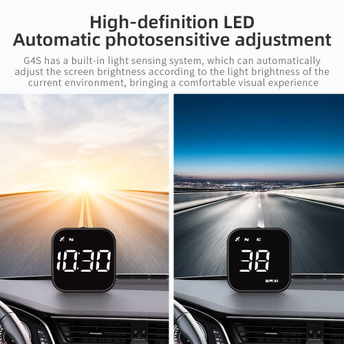 Ψηφιακό ταχύμετρο GPS HUD για όλα τα οχήματα (G10): Ειδοποιήσεις ταχύτητας, πυξίδας, 1