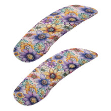 Daisy Print Dustproof Office Chair Armrest Slipcovers, Comfortable Gaming Chair Arm Covers Stretchy, Desk Chairs Hand Rest Protector 2 Pcs