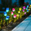 Φωτιστικό LED Veesee Solar Tulip Flower – Κόκκινο, Φωτιστικό κήπου με πασσάλους για βεράντα, 2