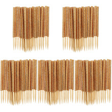 150Pièces Bâtons De Lollipop En Bambou Khaki Décoratifs Pour