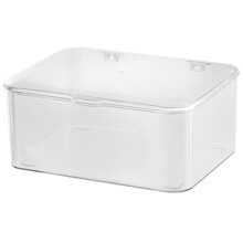 Transparent Storage Box Dresser Organizer Plastic Bins Desk Desktop Home Office Container