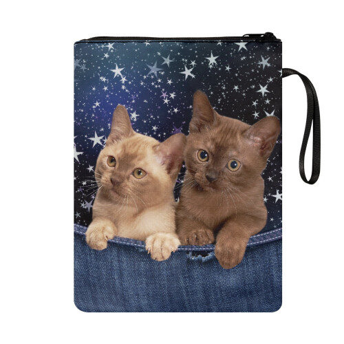 Polyester Book Cover with Zip Closure, 11.4 x 8.7 Inch 1