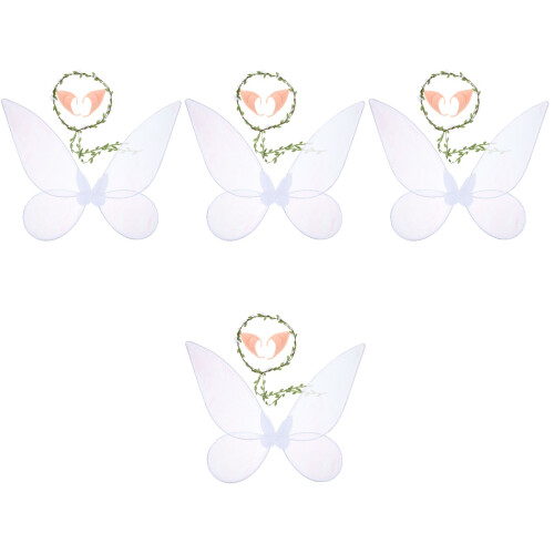 4Ensembles Ailes Costume Fleurs Accessoires Enfants 1
