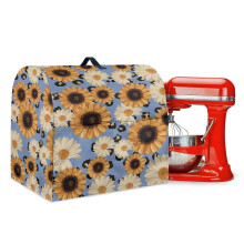 Waterproof Kitchen Mixer Cover for 4.5–5 Qt Stand Mixers – Daisy, Sunflower, Leopard Print, Front Pockets, Compatible with KitchenAid