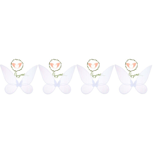 4Ensembles Ailes Costume Fleurs Accessoires Enfants 2