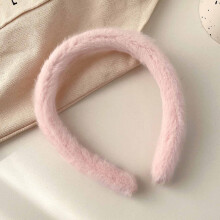 (4) Soft Plush Headbands for Women & Girls, Non-Slip Hairbands