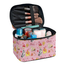 Makeup & Skincare Organizer Bag for Women, Heart-Shaped Cat