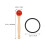 1Ensemble Accessoire Bol Chantant Maillet Bois Caoutchouc Rouge 2