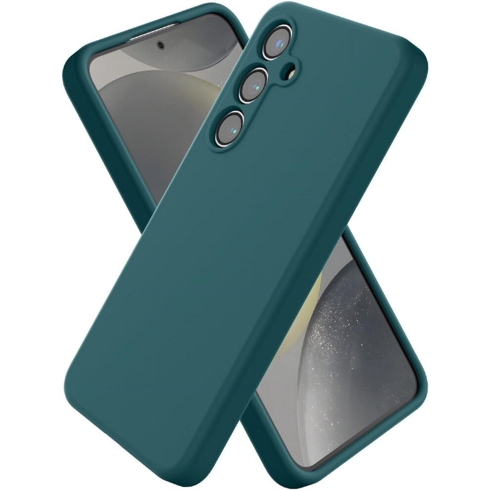 Compatible With Samsung Galaxy S24, Pine Liquid Silicone CaseâSlim, Shockproof, Upgraded Camera Protection & Microfiber Lining Green 9132278039572