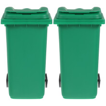 4St Compacte PP Vuilnisbak Groen Voor Keukenbureau En