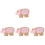 4Pièces Figurines Adorables De Miniatures Bois Plastique 4