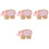 4Pièces Figurines Adorables De Miniatures Bois Plastique 5