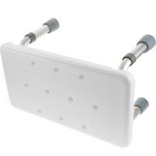1 scaun de baie cu înălțime reglabilă, alb, cu picioare din aliaj de aluminiu, pentru duș acasă