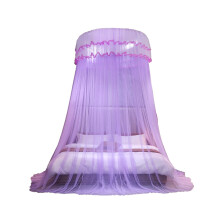 Dome Net Ceiling-Mounted Princess Bed with Foldable Ruffled