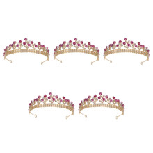 5St Roze Haarband Voor Bruid Met Zinklegering En Ontwerp