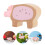 4Pièces Figurines Adorables De Miniatures Bois Plastique 11
