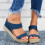 Women's Wedge Sandals Blue 1 Pair 1