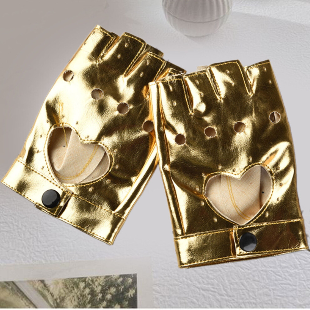 Punk-Style Fingerless Gloves, Pu Leather, Unisex 301029449956