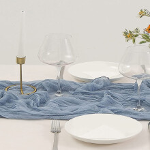 Elegant Pleated Table Runner – Gauze Decor for Wedding, Banquet & Home Dining; Compatible with All Standard Tables