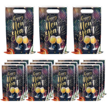 Sachets cadeaux Nouvel An 2026 – Lot de 20 sachets à bonbons en plastique écologique, motif festif, emballage et décoration pour fêtes