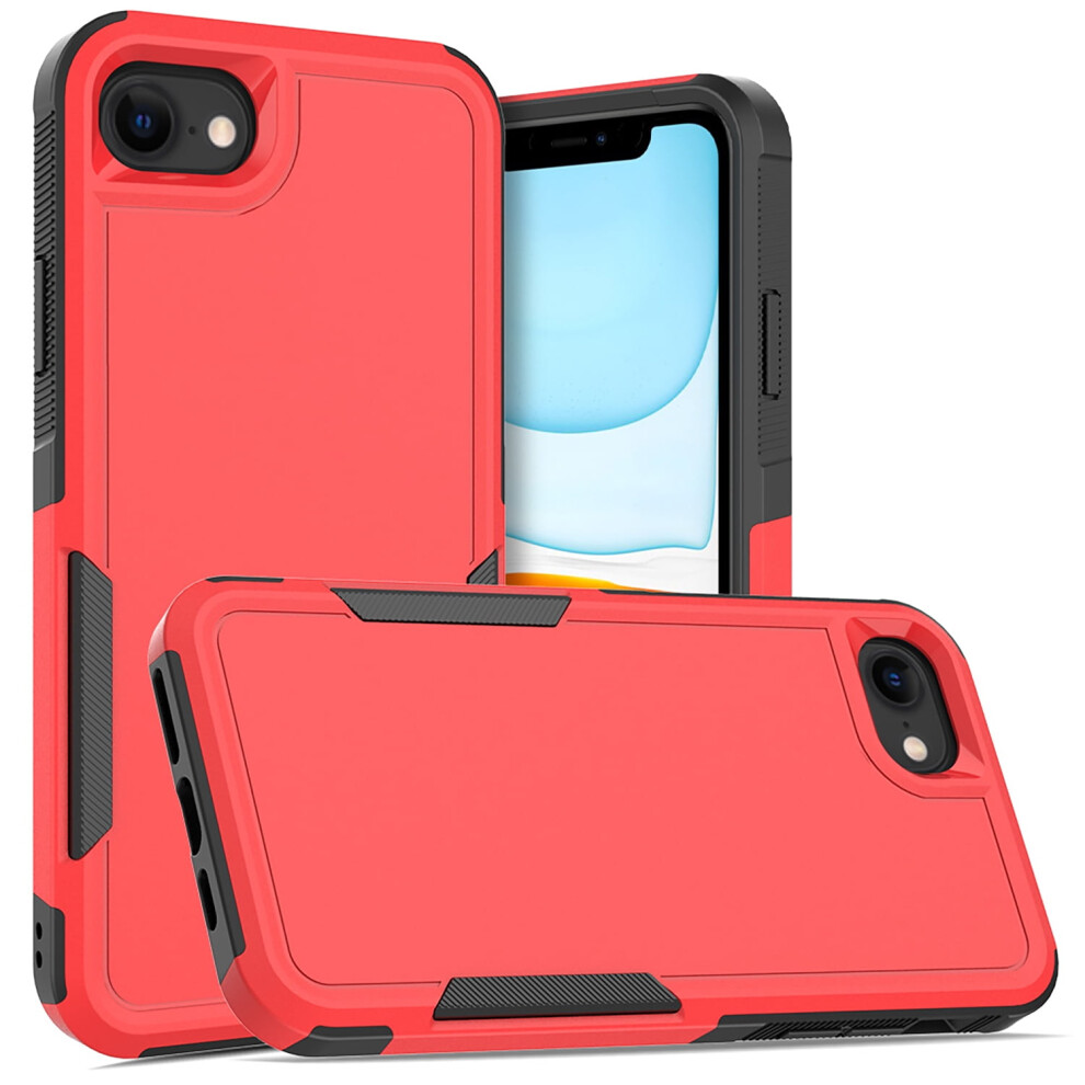 Allytechgroup Compatible With Iphone 16E Â Rugged Dual-Layer Pc/Tpu Shockproof Military-Grade Case, Red 9464372764730