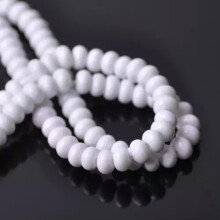 100 kpl 6 mm x 4 mm pinnoitettuja rondellilasihelmiä, irtohelmiä, tukkumyynti, irtotavarana - puhtaanvalkoinen
