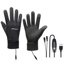 Usb Rechargeable Heated Gloves, Windproof Winter Gloves with Touchscreen for Men And Women, for Cycling, Motorcycling, And Outdoor Activities(M)