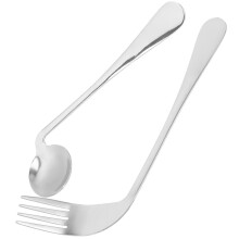 5Sets Duurzame Rvs Angled Met Antislip Handvat Voor Ouderen