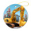 Yellow Construction Truck Ornament – Ceramic, 3" 3