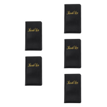 5Pièces Porte-Chèques PU Noir Polyvalent Pour Restaurant Bar