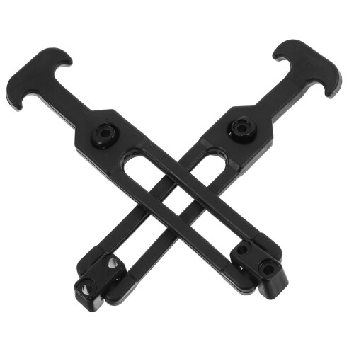 WORGEOUS T-Handle Pull Hasp T-Handle Draw Latches Rubber Black 2Pcs 7.8X1.7X1In 2