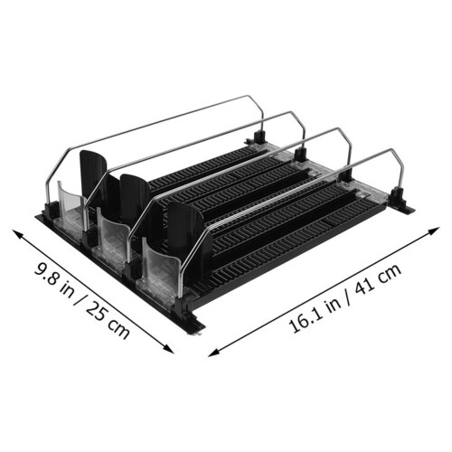 Refrigerator Beverage Pusher Black Stainless Steel 3Pcs 1