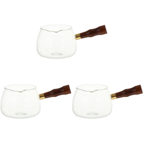 3Pièces Ensemble Théière En Verre Transparent Pour Préparation De 1