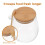 2Pièces Bocal Verre Transparent Couvercle Bois Usage Rangement 10