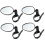 Cycling Mirror Handlebar Mirror Plastic for Cyclists 4Pcs 5