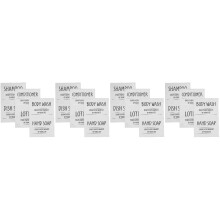 White Waterproof Label Stickers for Bathroom Dispenser Bottles