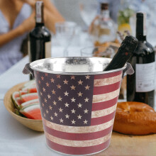 1Pcs Metal Ice Cube Bucket for Home Use and KTV Thicken Design with Ice Storage and Beverage Holding