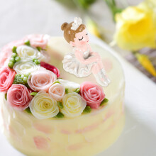 Ballet Girl Cake Topper Resin Parties Special Celebrations 1Pcs 2.6x1.8x1.6In