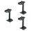 3Pièces Support Haut-Parleur Mural Noir Avec Kit Installation Complet 11