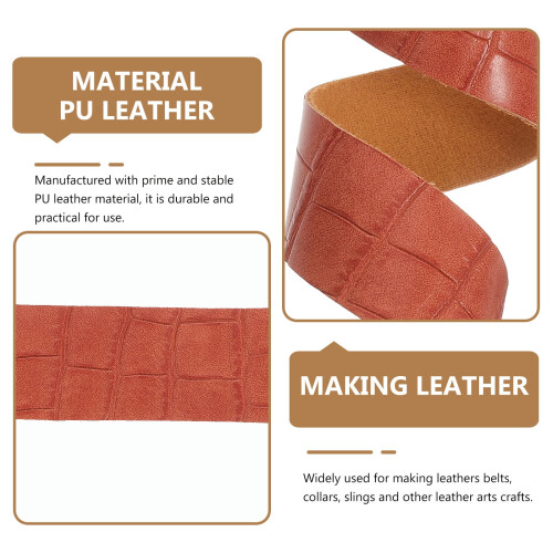 Leather Item Making Accessories 1 Roll Diy Craft Leather Strap For Decorative Hat Band 2