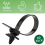 7.0x150mm Releasable Push Mount Cable Ties, Black Nylon Panel Clips 8