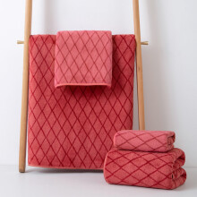 Face Towel, Mesh Coral Fleece Towel Unisex Shower Hair Drying Towel, for Bathroom, Coral fleece fabric, boasting a soft, 74x34cm /29.13x13.38in