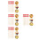 4Pièces Pics Cocktail Bois Multicolores Pour Buffet Réceptions 10