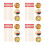 4Pièces Pics Cocktail Bois Multicolores Pour Buffet Réceptions 11
