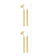 2St Fijne Verfpen Goud - Ergonomische Vloeibare Applicator