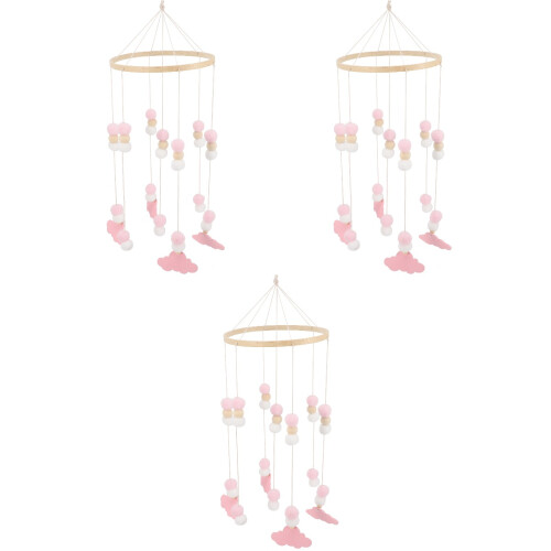 3Pièces Cloche Vent Mobile Bébé Suspendu Assorti Décoration 2