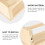 Wooden Floating Shelf for Wall Mount Spice Jar Storage Beige Multi-functional Large Capacity 6