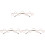 3Paren Luxe Gouden Eyeglasses Frames, Decoratieve Prop Glasses 1